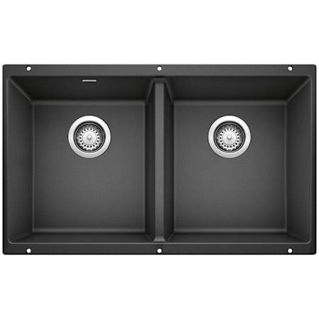 Blanco Precis 29-3/4" Undermount Double Basin SILGRANIT Kitchen Sink Anthracite