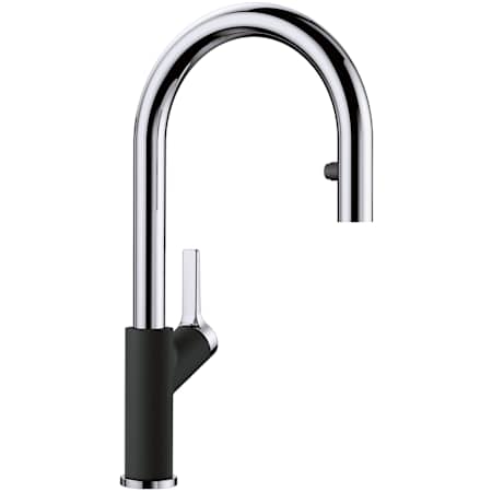 Blanco Urbena 1.5 GPM Single Hole Pull Down Kitchen Faucet Chrome / Coal Black
