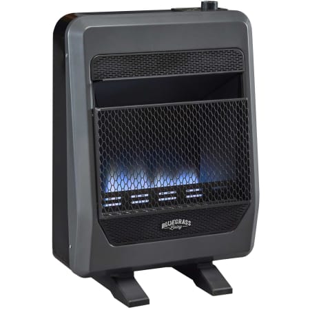 Bluegrass Living 20,000 BTU Natural Gas Blue Flame Space Heater with Base Feet and T-Stat Control Black