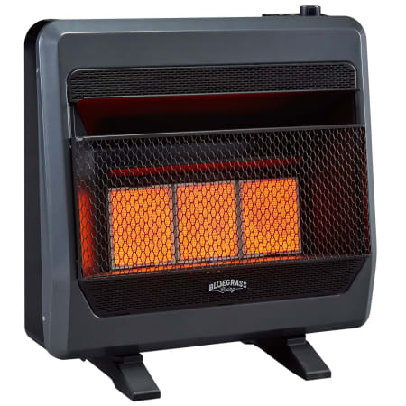 Bluegrass Living 28,000 BTU Liquid Propane Infrared Space Heater with Base Feet and T-Stat Control Black