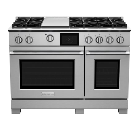 BlueStar 48 Inch Wide 7.8 Cu. Ft. Free Standing Dual Fuel Range with Griddle and X-8 Sealed Burners (NG) Stainless Steel