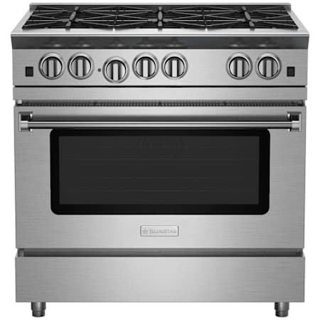 BlueStar Nova Series 36 Inch Wide 5.1 Cu. Ft. Free Standing Natural Gas Range Stainless Steel