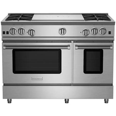 BlueStar Nova Series 48 Inch Wide 6.9 Cu. Ft. Free Standing Natural Gas Range with 24 Inch Wide French Top Stainless Steel