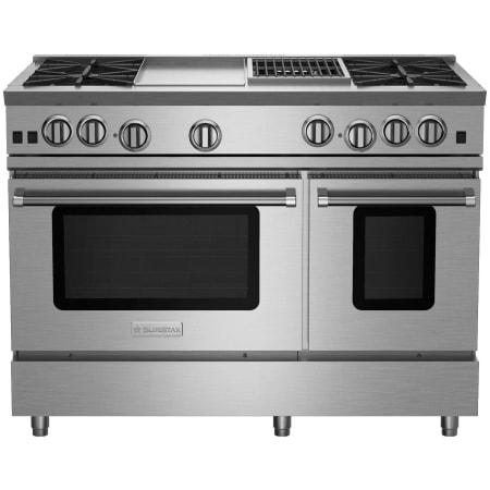 BlueStar Nova Series 48 Inch Wide 6.9 Cu. Ft. Free Standing Liquid Propane Range with 12" Griddle and 12" Charbroiler Stainless Steel