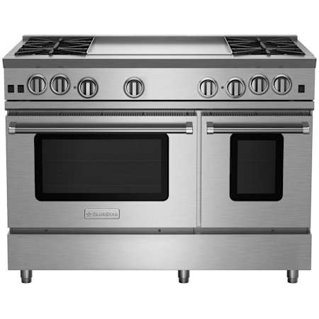 BlueStar Nova Series 48 Inch Wide 6.9 Cu. Ft. Free Standing Natural Gas Range with 24 Inch Wide Griddle Stainless Steel