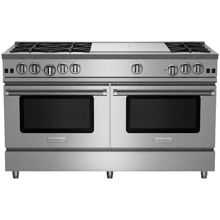 BlueStar Nova Series 60 Inch Wide 9.2 Cu. Ft. Free Standing Natural Gas Range with 24 Inch Wide French Top Stainless Steel