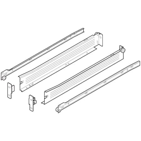 Blum METABOX 20" Long x 2-1/8" High Drawer Slide Set White