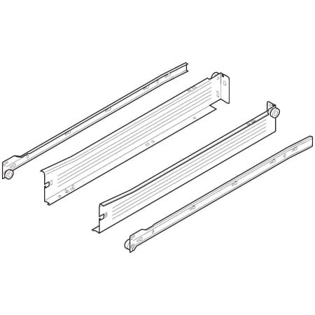 Blum METABOX 22" Long x 2-1/8" High Drawer Slide Set White