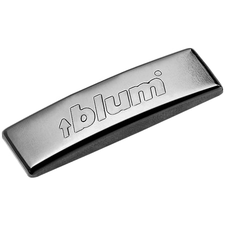 Blum CLIP Hinge Embossed Logo Cover Cap for Straight Arm Hinges Nickel