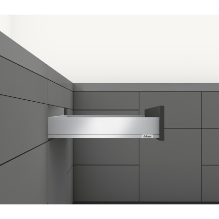 Blum LEGRABOX 14" L x 3-9/16" H Full Extension Concealed Drawer System Kit Brushed Stainless Steel