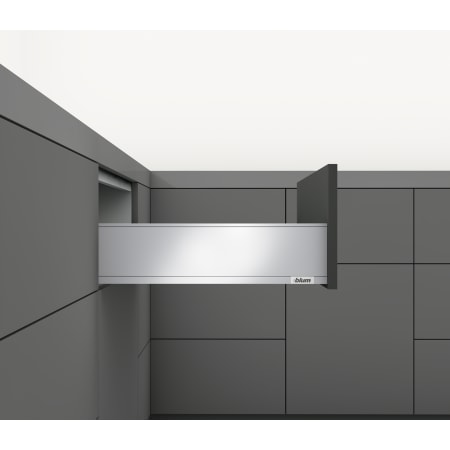 Blum LEGRABOX 18" L x 5-1/16" H Full Extension Concealed Drawer System Kit Brushed Stainless Steel