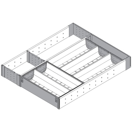 Blum TANDEM ORGA-LINE Wide Drawer Cutlery Set for 24" Wide Cabinets with 8 Compartments Nickel