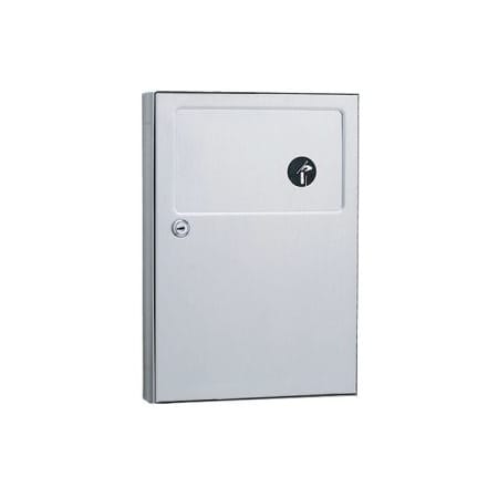 Bobrick ClassicSeries Recessed Sanitary Napkin Disposal Unit with Self-Closing Panel Satin Stainless Steel