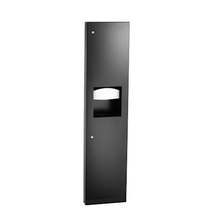 Bobrick TrimLineSeries Semi-Recessed Paper Towel and Waste Receptacle Combo Matte Black