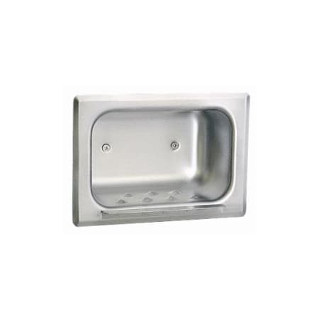 Bobrick Recessed Stainless Steel Soap Dish Matte Polished Finish Stainless Steel
