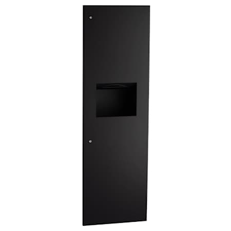 Bobrick TrimLineSeries Recessed Paper Towel Dispenser and Waste Receptacle Matte Black