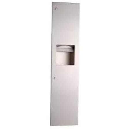 Bobrick TrimLineSeries Recessed Paper Towel Dispenser/Waste Receptacle Satin Stainless Steel