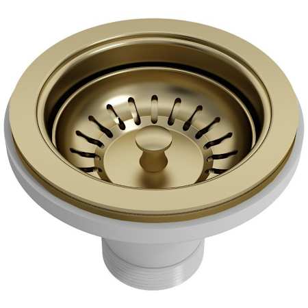 Bocchi 3-1/2" Basket Strainer for Fireclay Kitchen Sinks Brushed Gold