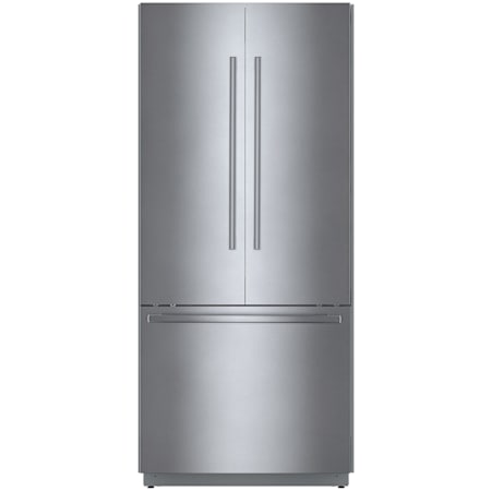 Bosch Benchmark® 36 Inch Wide 19.4 Cu. Ft. Energy Star Certified French Door Refrigerator with MultiAirFlow and OptiFlex Hinge Stainless Steel