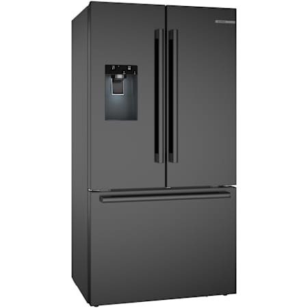 Bosch 500 Series 36 Inch Wide 21.6 Cu. Ft. Energy Star Certified Fingerprint Resistant French Door Refrigerator with MultiAirFlow and AirFresh Filter Black Stainless Steel