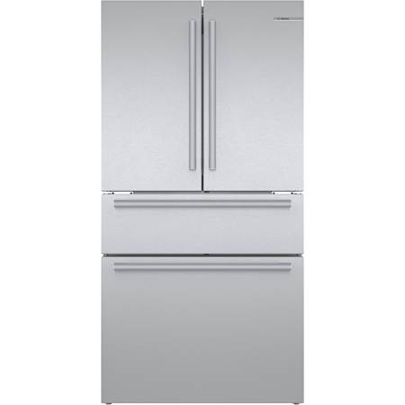 Bosch 800 Series 36 Inch Wide 21 Cu. Ft. Energy Star Certified French Door Refrigerator with Internal Water Dispenser Stainless Steel