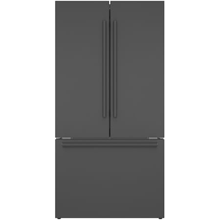 Bosch 800 Series 36 Inch Wide 20.8 Cu. Ft. Energy Star Certified French Door Refrigerator with MultiAirFlow and VitaFreshPro Black Stainless Steel