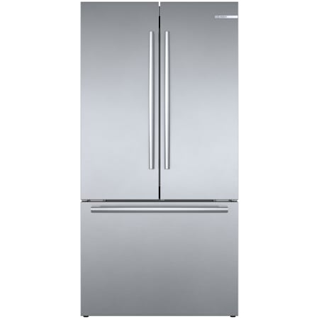 Bosch 800 Series 36 Inch Wide 20.8 Cu. Ft. Energy Star Certified French Door Refrigerator with MultiAirFlow and VitaFreshPro Stainless Steel