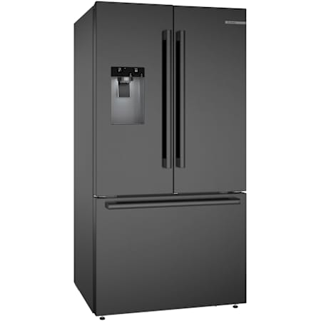 Bosch 500 Series 36 Inch Wide 26 Cu. Ft. Energy Star Certified Fingerprint Resistant French Door Refrigerator with MultiAirFlow and AirFresh Filter Black Stainless Steel