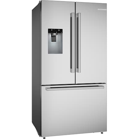 Bosch 500 Series 36 Inch Wide 26 Cu. Ft. Energy Star Certified Fingerprint Resistant French Door Refrigerator Stainless Steel