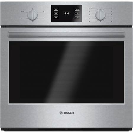 Bosch 500 Series 30 Inch Wide 4.6 Cu. Ft. Electric Single Oven with Broil Element and EcoClean Stainless Steel