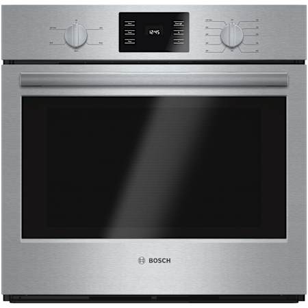 Bosch 500 Series 30 Inch Wide 4.6 Cu. Ft. Electric Single Oven with Broil Element and EcoClean Stainless Steel