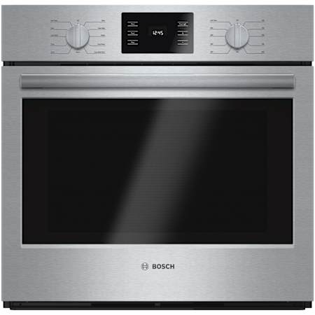 Bosch 500 Series 30 Inch Wide 4.6 Cu. Ft. Electric Single Oven with Warm Mode and Sabbath Mode Stainless Steel