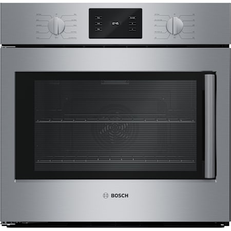 Bosch 500 Series 30 Inch Wide 4.6 Cu. Ft. Electric Single Oven with Warm Function and Broil Element Stainless Steel