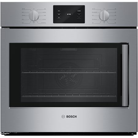 Bosch 500 Series 30 Inch Wide 4.6 Cu. Ft. Electric Single Oven with Warm Function and Broil Element Stainless Steel