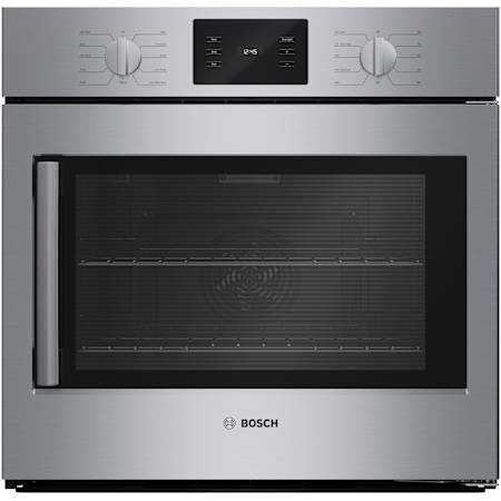 Bosch 500 Series 30 Inch Wide 4.6 Cu. Ft. Electric Single Oven with Warm Mode and Convection Bake Stainless Steel