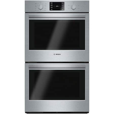 Bosch 500 Series 30 Inch Wide 9.2 Cu. Ft. Electric Double Oven with Broil Element and Convection Bake Stainless Steel