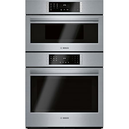 Bosch 800 Series 30 Inch Wide 6.2 Cu. Ft. Electric Double Oven with Fast Preheat and SpeedChef Stainless Steel