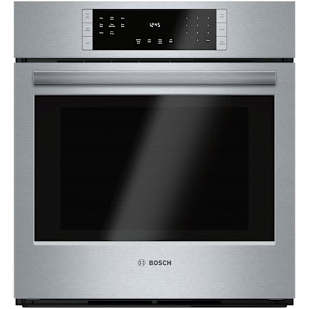 Bosch 800 Series 27 Inch Wide 3.9 Cu. Ft. Electric Single Oven with SteelTouch and QuietClose Stainless Steel