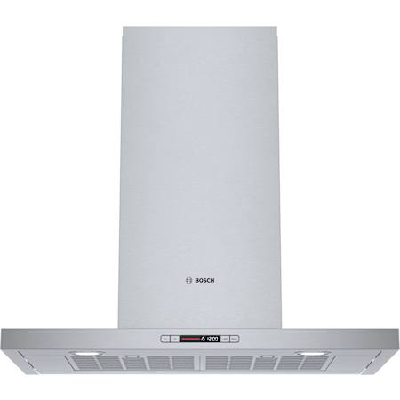 Bosch 500 Series 170 - 600 CFM 30 Inch Wide Wall Mounted Range Hood with 4 Speeds and Dishwasher Safe Filters Stainless Steel