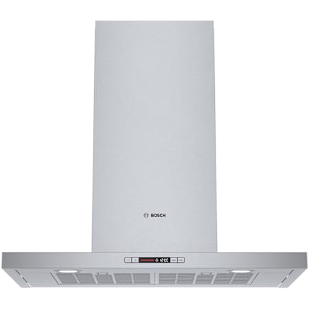 Bosch 500 Series 170 - 600 CFM 30 Inch Wide Wall Mounted Range Hood with 4 Speeds and Dishwasher Safe Filters Stainless Steel
