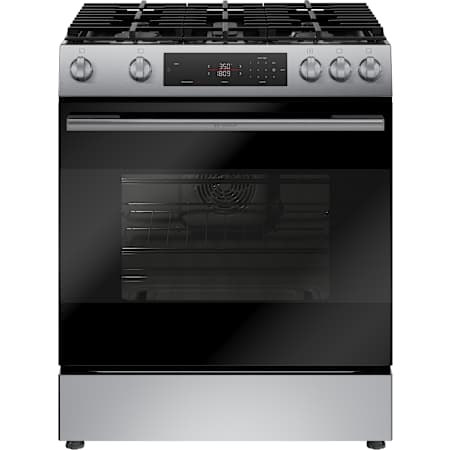 Bosch 100 Series 30 Inch Wide 5.8 Cu. Ft. Slide In Gas Range Stainless Steel