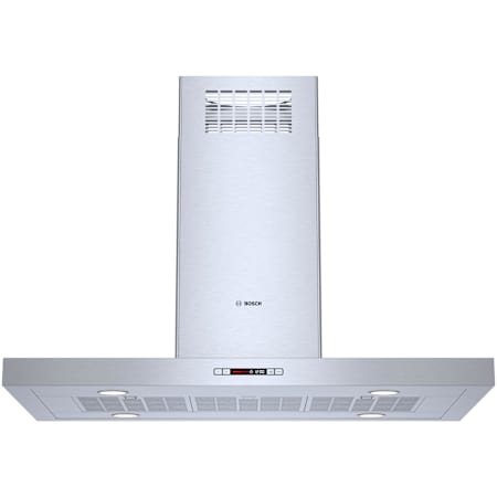 Bosch 800 Series 180 - 600 CFM 43 Inch Wide Island Range Hood with 4 Speeds and Dishwasher Safe Filters Stainless Steel