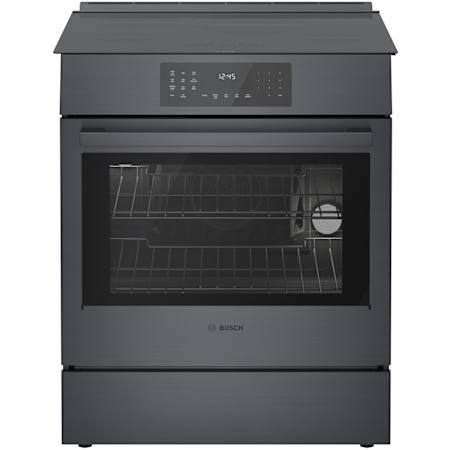 Bosch 800 Series 32 Inch Wide 4.6 Cu. Ft. Slide In Induction Range with Convection Pro and Warming Drawer Black Stainless Steel