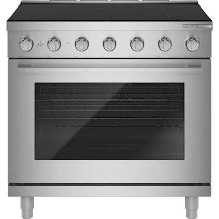Bosch 500 Series 36 Inch Wide 5.4 Cu. Ft. Free Standing Induction Range Stainless Steel
