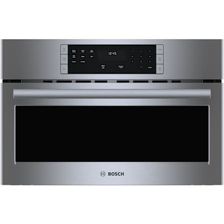 Bosch 500 Series 30 Inch Wide 1.6 Cu. Ft. 1650 Watt Built In Microwave with Touch Controls and Sensor Programs Stainless Steel