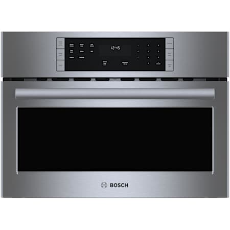 Bosch 500 Series 27 Inch Wide 1.6 Cu. Ft. 1650 Watt Built In Microwave with Touch Controls and 10 Power Levels Stainless Steel