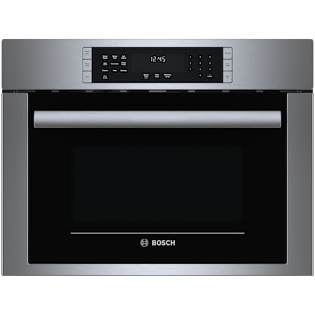 Bosch 500 Series 24 Inch Wide 1.6 Cu. Ft. Electric Speed Oven with Push Button Controls and SpeedChef Stainless Steel