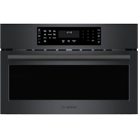 Bosch 800 Series 30 Inch Wide 1.6 Cu. Ft. Electric Speed Oven with Turntable and SpeedChef Black Stainless Steel