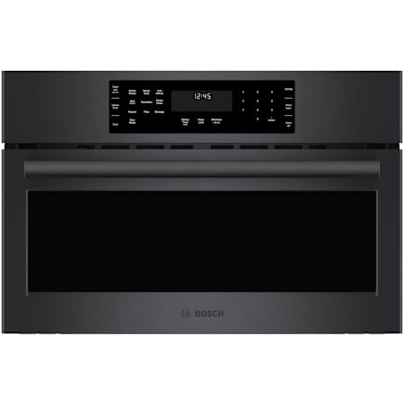 Bosch 800 Series 30 Inch Wide 1.6 Cu. Ft. Electric Speed Oven with Turntable and SpeedChef Black Stainless Steel