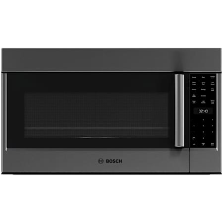 Bosch 800 Series 30 Inch Wide 1.9 Cu. Ft. 1450 Watt Over the Range Microwave with Touch Controls and LED Lights Black Stainless Steel